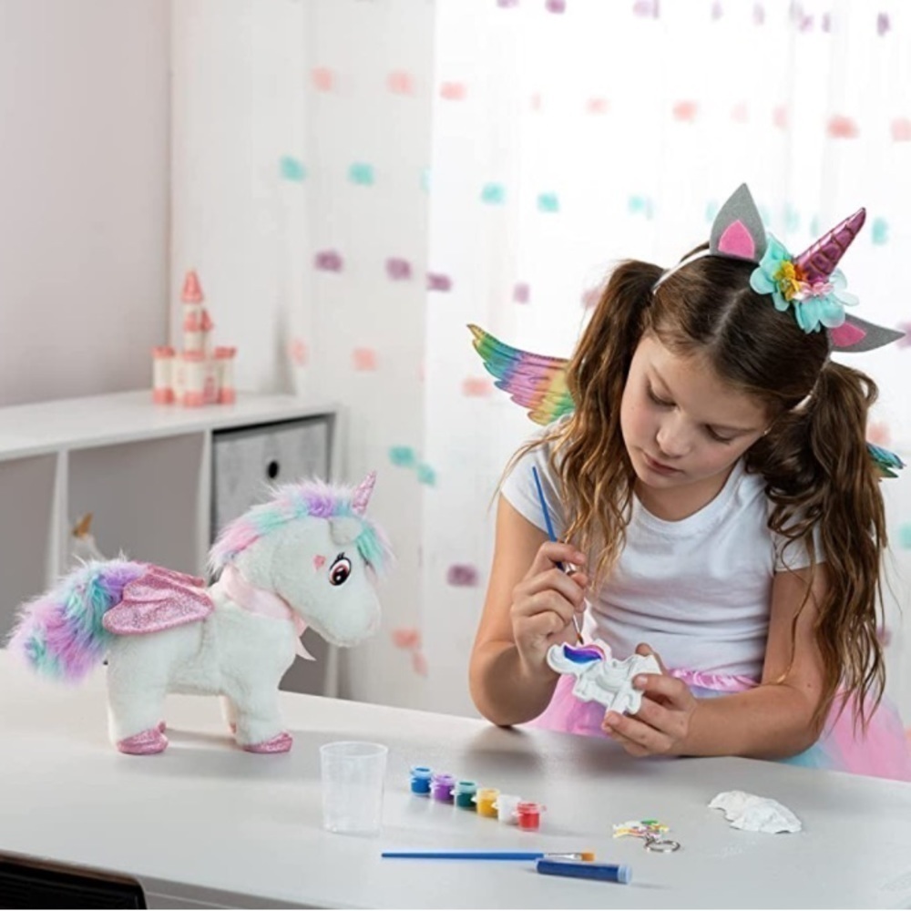 Brand New Girls Unicorn Gift Set Remote Control Plush, Costume, Painting Craft - Picture 11 of 14